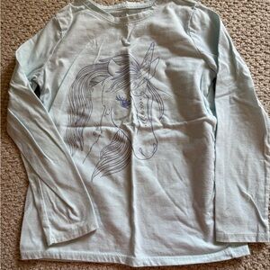 The Children's Place Unicorn Graphic Long Sleeve Tee - Light Blue